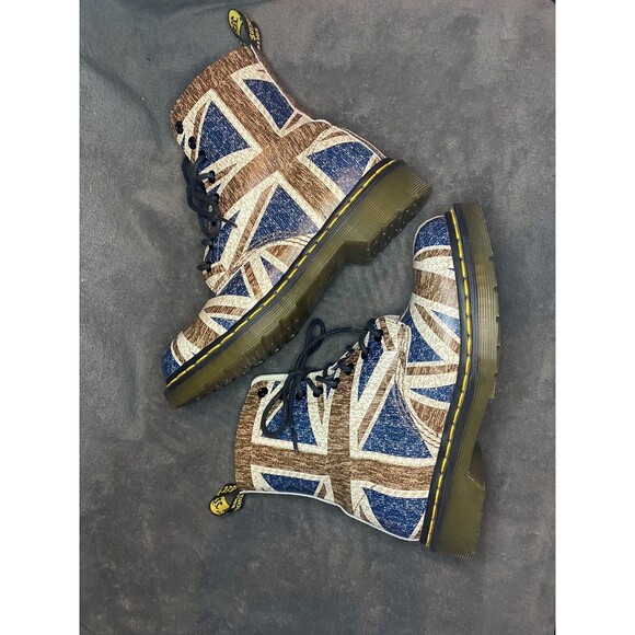 Dr Doc Martens Pascal Virginia Union Jack British Flag Boots Womens US 6 - Picture 6 of 8